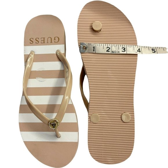 🌹Women’s Flip Flops Sandals Guess WG LENT13-C Light Pink SY Striped Size 9 - Picture 9 of 11